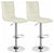 Bar Stools Upholstered With Faux Leather With High Backrest, Set of 2, White DL Modern