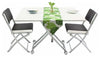 Contemporary Dining Chairs, Metal Frame and Faux Leather Seat-Backrest, Set of 4 DL Contemporary