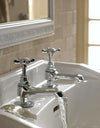 1/2 Bathroom Basin Taps for Low Pressure Systems With Ceramic Disk Valve, Chrome DL Traditional