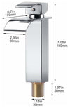 1/2 Modern Single Lever Basin Sink Tap, Solid Brass With Chrome Plated, 18 cm DL Modern