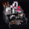2 Pieces Makeup Organiser Set in Acrylic with 3 Drawers and Compartments on Top DL Modern