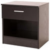 3 Piece Bedroom Set Wardrobe, Chest of Drawers and Bedside, Gloss Black Finish DL Modern