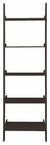 5-Tier Ladder Design Wall Display Unit, Black Finish DL Modern