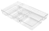 6 Pieces Drawer Organiser Set in Clear Plastic, Perfect to Provide Storage Space DL Traditional