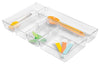 6 Pieces Drawer Organiser Set in Clear Plastic, Perfect to Provide Storage Space DL Traditional