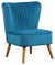 Accent Chair, Padded Cushioned Seat and Wooden Legs, Sapphire DL Modern