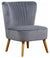 Accent Chair, Padded Cushioned Seat and Wooden Legs, Simple Modern Design, Grey DL Modern