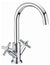 Acel Contemporary Dual Lever Kitchen Tap With Swivel Spout, Polished Chrome DL Contemporary