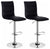 Bar Stools Upholstered With Faux Leather With High Backrest, Set of 2, Black DL Modern