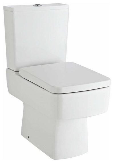 Bathroom White Ceramic Toilet and Basin with Single Tap Hole, Modern Design DL Modern
