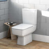 Bathroom White Ceramic Toilet and Basin with Single Tap Hole, Modern Design DL Modern