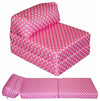 Bed Futon Chair, Polyester, Pink DL Modern