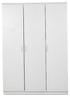 Bedroom Furniture Set, 4-Piece, Wardrobe, Chest, and 2 Bedside Tables, White DL Modern