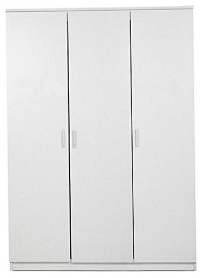 Bedroom Furniture Set, 4-Piece, Wardrobe, Chest, and 2 Bedside Tables, White DL Modern