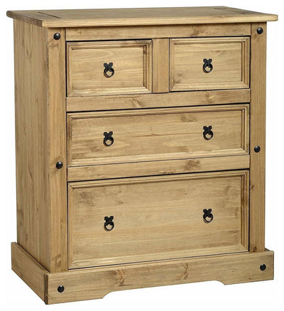 Bedroom Furniture Set in Solid Pine Wood Wardrobe, Drawer Chest, Bedside Cabinet DL Traditional