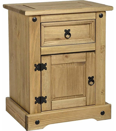 Bedroom Furniture Set in Solid Pine Wood Wardrobe, Drawer Chest, Bedside Cabinet DL Traditional
