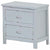 Bedside Cabinet in Grey Solid Pine MDF with 2 Drawers for additional Storage DL Traditional