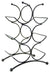 Bordeaux Wine Rack, Metal With 6-Bottle Capacity, Traditional Design, Black DL Traditional