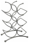 Bordeaux Wine Rack, Metal With 6-Bottle Capacity, Traditional Design, Silver DL Traditional