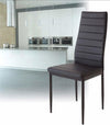Chair Set, Black Finished Steel Frame and Faux Leather, Modern and Comfortable, DL Modern