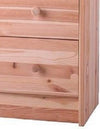 Chest of Drawers, Natural Pine Finished Solid Wood With 3 Storage Drawers DL Traditional