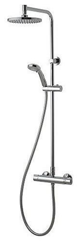 Chrome Thermostatic Bar Mixer Shower With Diverter, Simple Contemporary Design DL Contemporary