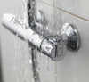 Chrome Thermostatic Bar Mixer Shower With Diverter, Simple Contemporary Design DL Contemporary