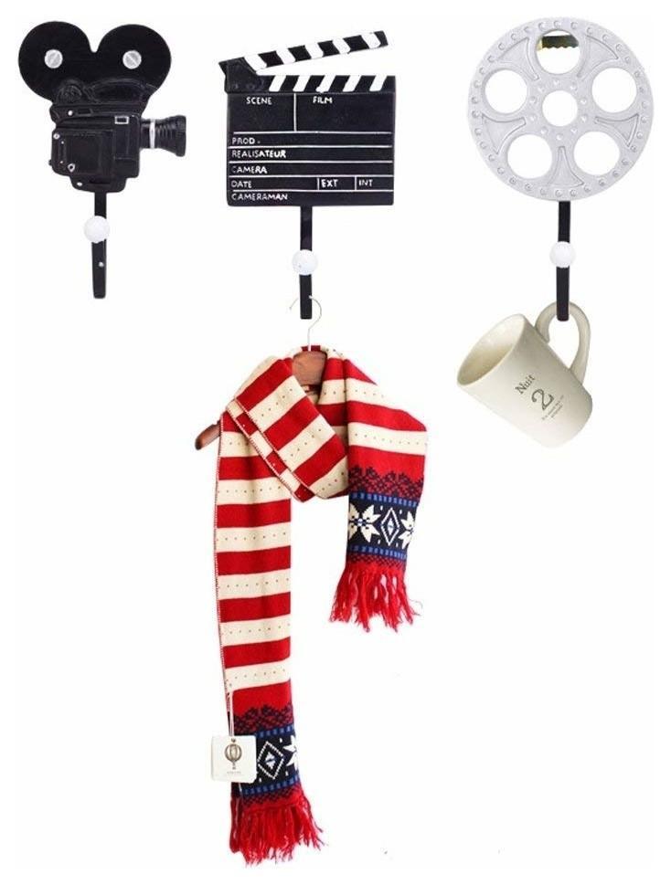 Cinema Wall Mounted Coat Rack, Modern Scandinavian Design, 3-Piece Set DL Scandinavian