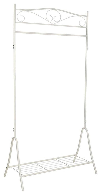 Clothes Stand, Metal with Rail Hanger, Open Shelf at The Bottom, Contemporary, W DL Contemporary