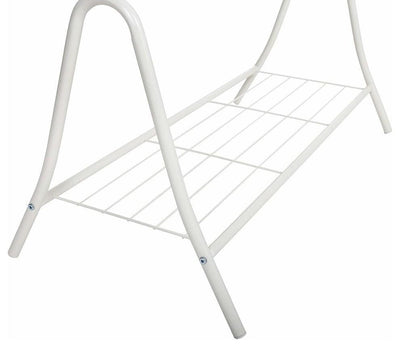 Clothes Stand, Metal with Rail Hanger, Open Shelf at The Bottom, Contemporary, W DL Contemporary