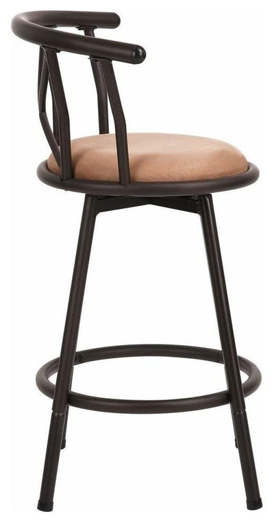 Consigned Bar Stools, Black Steel Frame, Extra Padded Cushioned Seat, Set of 2 DL Industrial