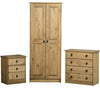 Consigned Bedroom Set in Pine Wood Wardrobe Chest of Drawers and Bedside Cabinet DL Traditional
