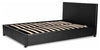 Consigned Lift Up Storage Bed, Faux Leather, King, Black DL Modern