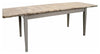 Consigned Rectangular Table, Oak Finished Top and Legs, Dove Grey DL Contemporary