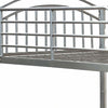 Consigned Single Bunk Bed, Silver Finished Metal With Side Secured Ladder DL Traditional