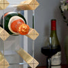 Contemporary 15 Bottle Wine Rack, Finished Pine Wood with Steel Frame, Light Oak DL Contemporary