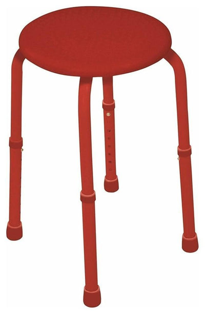 Contemporary Adjustable Stool With Aluminium Frame, Red DL Contemporary