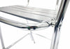 Contemporary Bar Stool, Aluminium Frame With Foot Rests, Silver Finish DL Contemporary