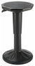 Contemporary Bar Stool, PP Plastic, Adjustable Height and Swivel Design, Black DL Modern