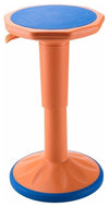 Contemporary Bar Stool, PP Plastic, Adjustable Height and Swivel Design, Orange DL Modern