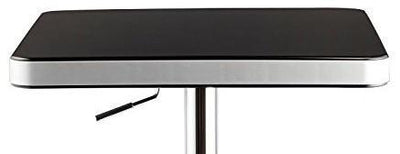 Contemporary Bar Table With Chromed Framework Plastic Tabletop, Square Design DL Contemporary