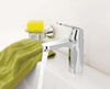 Contemporary Bathroom Tap, Solid Brass With Smooth Body and Medium High Spout DL Contemporary