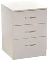 Contemporary Bedside Cabinet, Composite Wood With Drawers and Metal Runners DL Contemporary