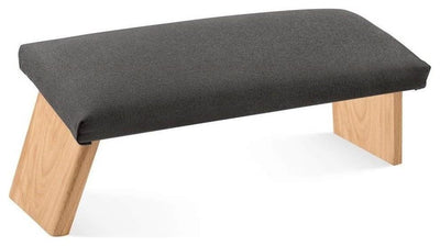 Contemporary Bench, Solid Beech Wood With Padded Seat, Anthracite DL Contemporary