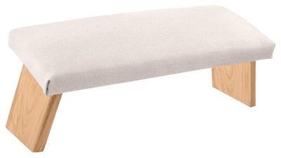Contemporary Bench, Solid Beech Wood With Padded Seat, Nature DL Contemporary