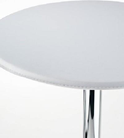 Contemporary Bistro Bar Table, Chrome Plated Base, White DL Contemporary