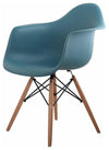 Contemporary Chair, Beech Wooden Legs and Plastic Matte Finish Seat, Ocean DL Contemporary