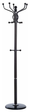 Contemporary Clothes Rack, Black Finished Metal, Ball Tipped 14-Hook DL Contemporary