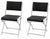 Contemporary Dining Chairs, Metal Frame and Faux Leather Seat-Backrest, Set of 2 DL Contemporary