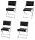 Contemporary Dining Chairs, Metal Frame and Faux Leather Seat-Backrest, Set of 4 DL Contemporary